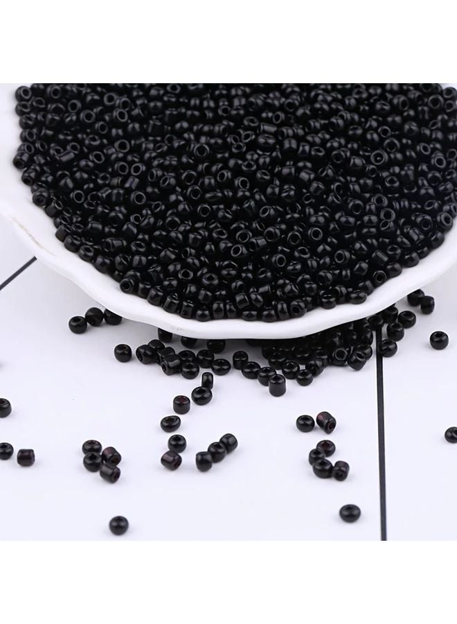 Black Porcelain Beads 3mm Rice Beads for DIY Bracelet Necklace Handmade Craft Accessories - Image 1